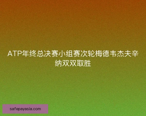 ATP年终总决赛小组赛次轮梅德韦杰夫辛纳双双取胜