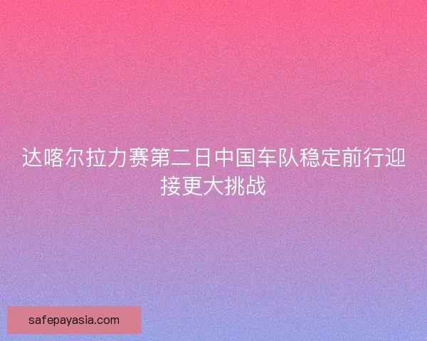 达喀尔拉力赛第二日中国车队稳定前行迎接更大挑战